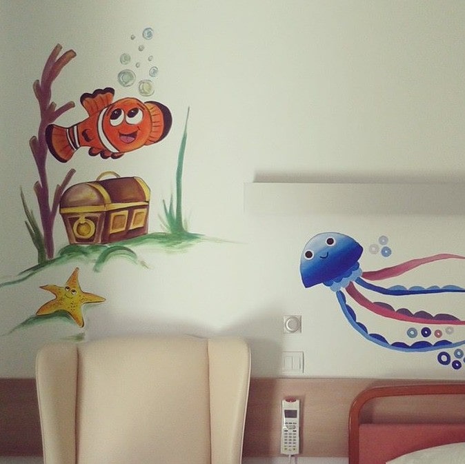 Mural painting clinic Hospice Casa Sperantei