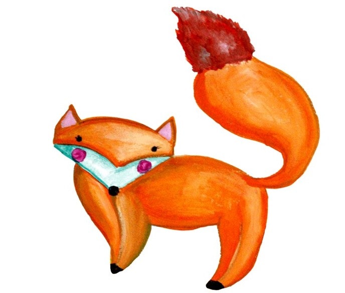 Illustration with a fox